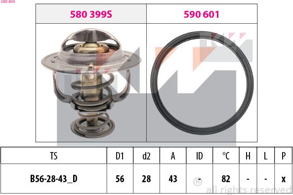 KW 580 404 - Термостат, охлаждающая жидкость avtokuzovplus.com.ua