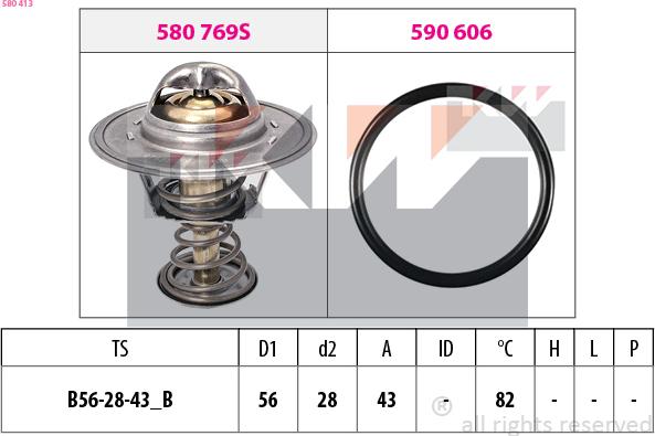 KW 580 413 - Термостат, охлаждающая жидкость autodnr.net