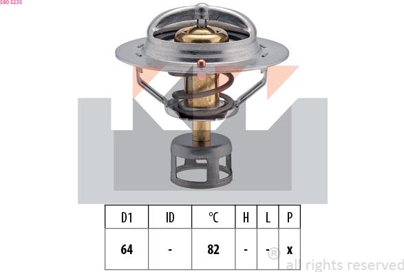 KW 580 523S - Термостат, охлаждающая жидкость autodnr.net