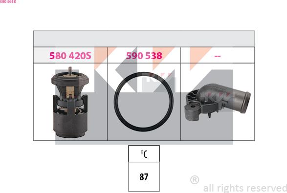 KW 580 561K - Термостат, охлаждающая жидкость avtokuzovplus.com.ua