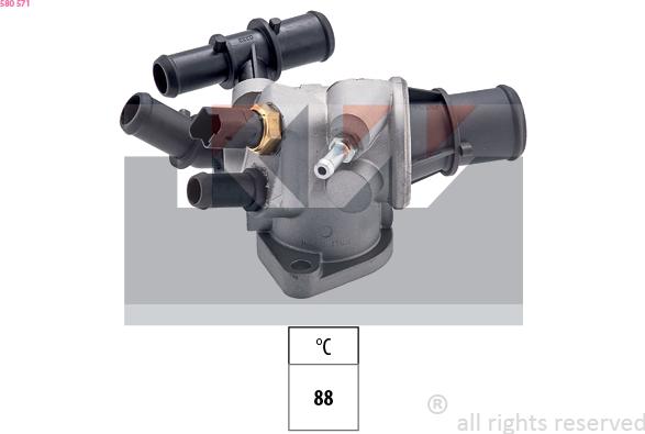 KW 580 571 - Термостат, охолоджуюча рідина autocars.com.ua