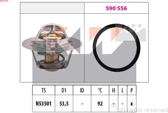 KW 580 576 - Термостат, охлаждающая жидкость autodnr.net