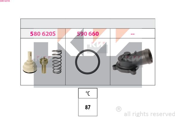 KW 580 621K - Термостат, охлаждающая жидкость avtokuzovplus.com.ua