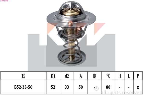 KW 580 674S - Термостат, охлаждающая жидкость avtokuzovplus.com.ua