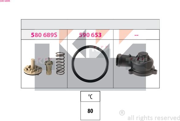 KW 580 689K - Термостат, охлаждающая жидкость avtokuzovplus.com.ua