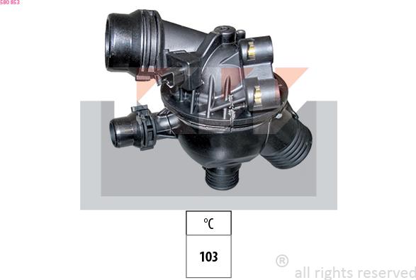 KW 580 853 - Термостат, охолоджуюча рідина autocars.com.ua