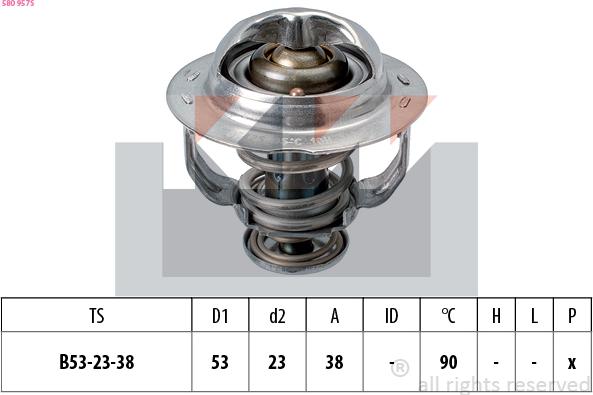 KW 580 957S - Термостат, охлаждающая жидкость autodnr.net