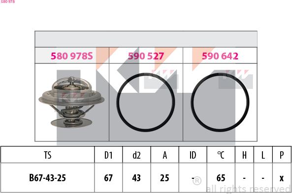 KW 580 978 - Термостат, охлаждающая жидкость autodnr.net