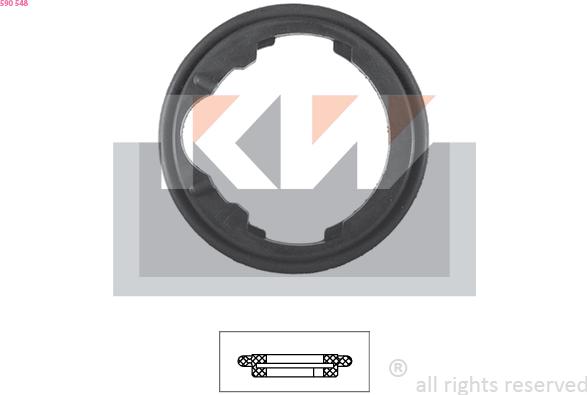 KW 590 548 - Прокладка, термостат autocars.com.ua