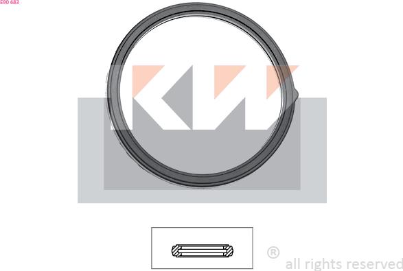 KW 590 683 - Прокладка, термостат autocars.com.ua