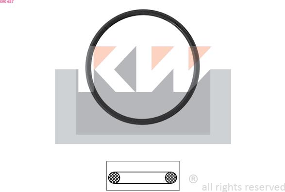 KW 590 687 - Прокладка, термостат autodnr.net