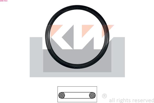 KW 590 753 - Прокладка, термостат autocars.com.ua