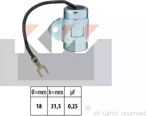 KW 617 092 - Конденсатор, система зажигания avtokuzovplus.com.ua