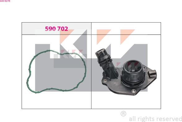 KW 660 827R - Фланець охолоджуючої рідини autocars.com.ua