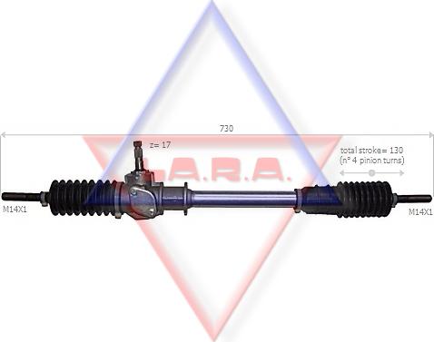 LA.R.A. 190003 - Рульовий механізм, рейка autocars.com.ua