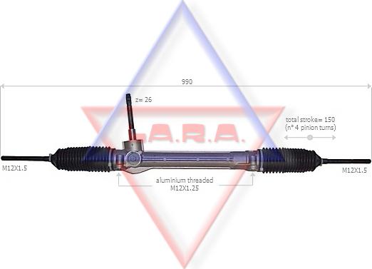 LA.R.A. 190043 - Рулевой механизм, рейка autodnr.net