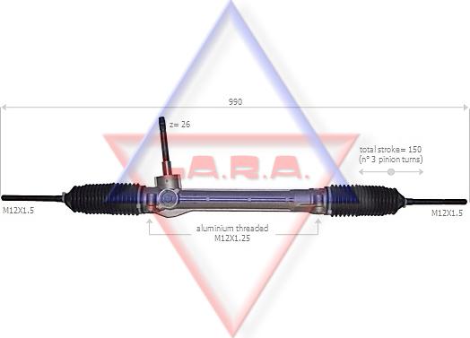 LA.R.A. 190050 - Рульовий механізм, рейка autocars.com.ua