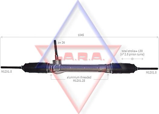 LA.R.A. 190057 - Рулевой механизм, рейка autodnr.net