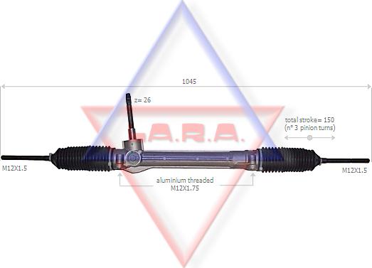 LA.R.A. 190060 - Рулевой механизм, рейка autodnr.net