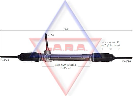 LA.R.A. 190061 - Рулевой механизм, рейка autodnr.net