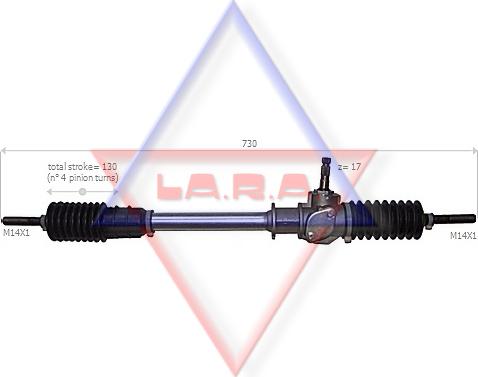 LA.R.A. 190503 - Рульовий механізм, рейка autocars.com.ua