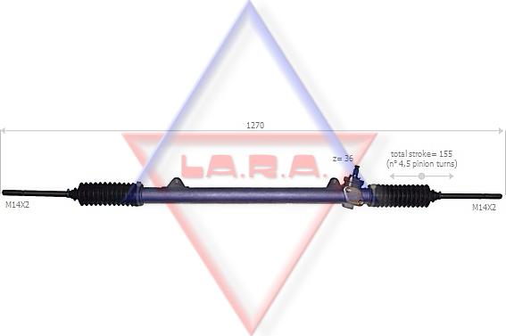 LA.R.A. 200012 - Рульовий механізм, рейка autocars.com.ua