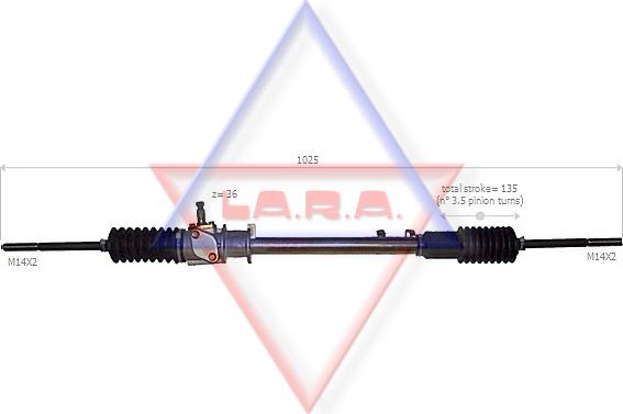 LA.R.A. 200508 - Рульовий механізм, рейка autocars.com.ua
