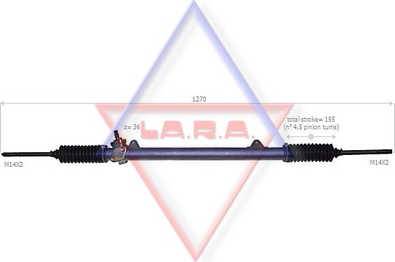 LA.R.A. 200512 - Рульовий механізм, рейка autocars.com.ua