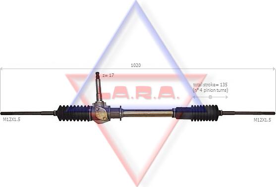 LA.R.A. 240001 - Рульовий механізм, рейка autocars.com.ua