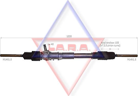 LA.R.A. 310024 - Рульовий механізм, рейка autocars.com.ua