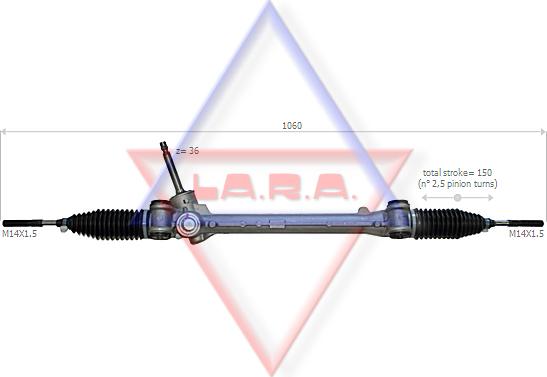 LA.R.A. 370010 - Рульовий механізм, рейка autocars.com.ua