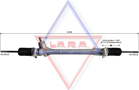 LA.R.A. 370013 - Рульовий механізм, рейка autocars.com.ua