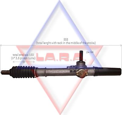 LA.R.A. 400501 - Рульовий механізм, рейка autocars.com.ua