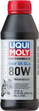 Liqui Moly 1617 - Масло трансмис. Motorbike Gear Oil 80W Минеральное 0 5L autodnr.net