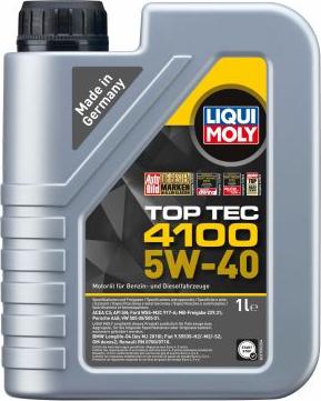 Liqui Moly 9510 - Масло мотор Top Tec 4100 5W-40 1 л. autodnr.net
