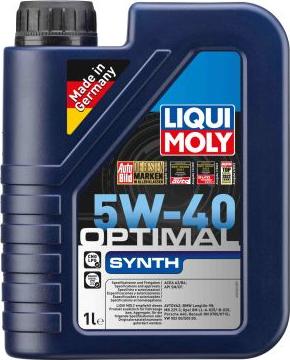 Liqui Moly 3925 - Масло мотор Optimal Synth 5W-40 1 л. autodnr.net