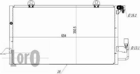 Loro 003-016-0001 - Конденсатор, кондиціонер autocars.com.ua