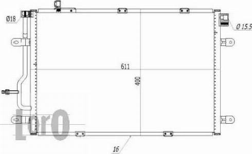 Loro 003-016-0006 - Конденсатор, кондиціонер autocars.com.ua