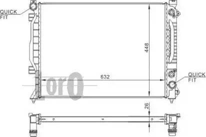 Loro 003-017-0009 - Радіатор, охолодження двигуна autocars.com.ua