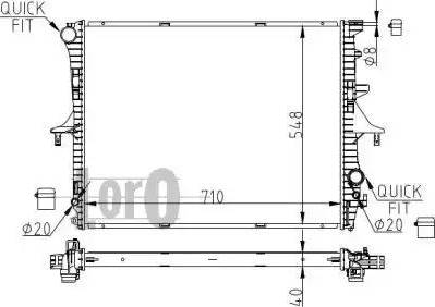 Loro 003-017-0029 - Радиатор, охлаждение двигателя avtokuzovplus.com.ua