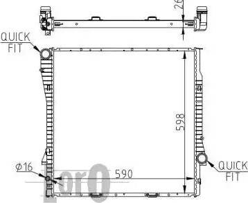 Loro 004-017-0025 - Радіатор, охолодження двигуна autocars.com.ua