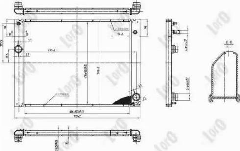 Loro 004-017-0038-B - Радиатор, охлаждение двигателя avtokuzovplus.com.ua