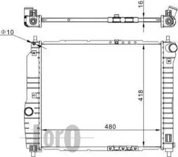 Loro 007-017-0002-B - Радиатор, охлаждение двигателя avtokuzovplus.com.ua