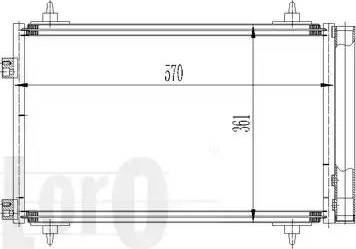 Loro 009-016-0015 - Конденсатор кондиционера avtokuzovplus.com.ua
