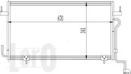 Loro 009-016-0019 - Конденсатор, кондиціонер autocars.com.ua