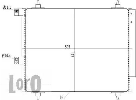 Loro 009-016-0025 - Конденсатор, кондиціонер autocars.com.ua