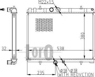 Loro 009-017-0011-B - Радиатор, охлаждение двигателя avtokuzovplus.com.ua