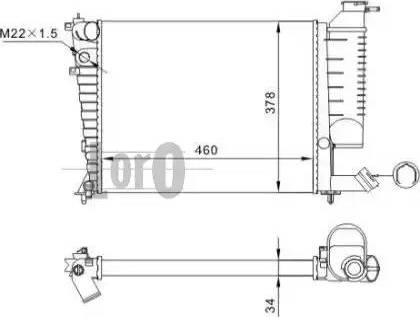 Loro 009-017-0024 - Радіатор, охолодження двигуна autocars.com.ua