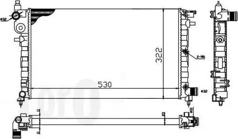 Loro 009-017-0026 - Радіатор, охолодження двигуна autocars.com.ua