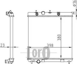 Loro 009-017-0057 - Радіатор, охолодження двигуна autocars.com.ua